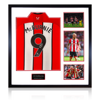 Oli McBurnie Signed Sheffield United Home Shirt Elite Frame