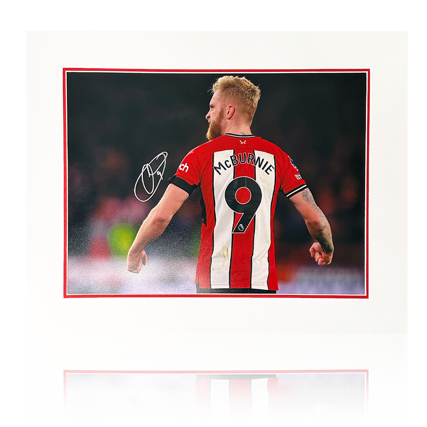 Oli McBurnie Signed Sheffield United Image Deluxe Mount