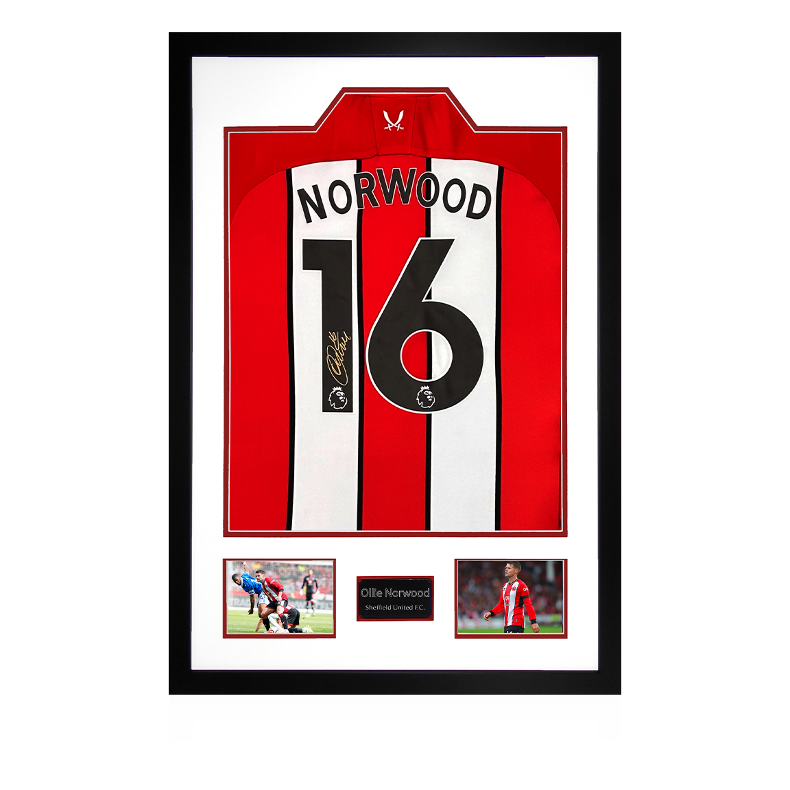 Ollie Norwood Signed Sheffield United 23/24 Shirt Premium Frame