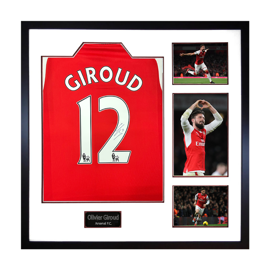 Olivier Giroud Signed Arsenal Elite Frame