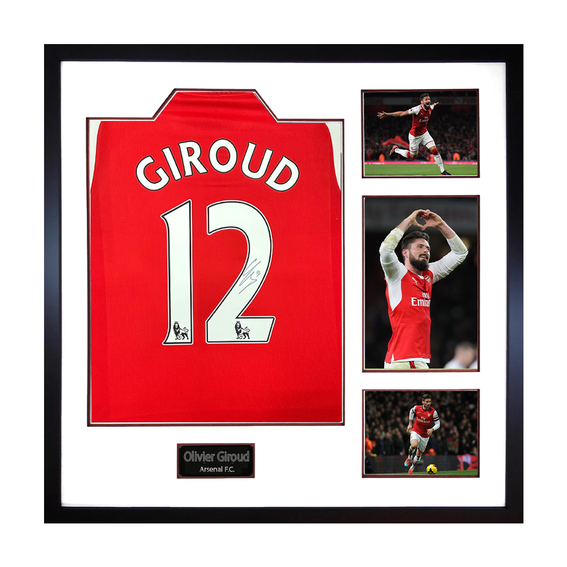 Olivier Giroud Signed Arsenal Elite Frame
