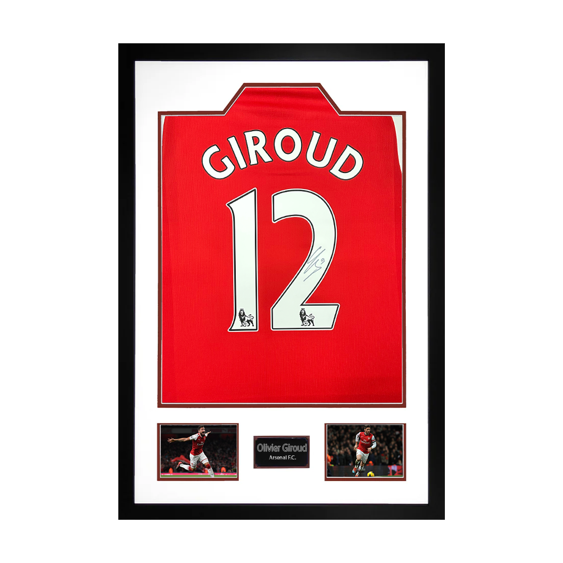 Olivier Giroud Signed Arsenal Premium Frame