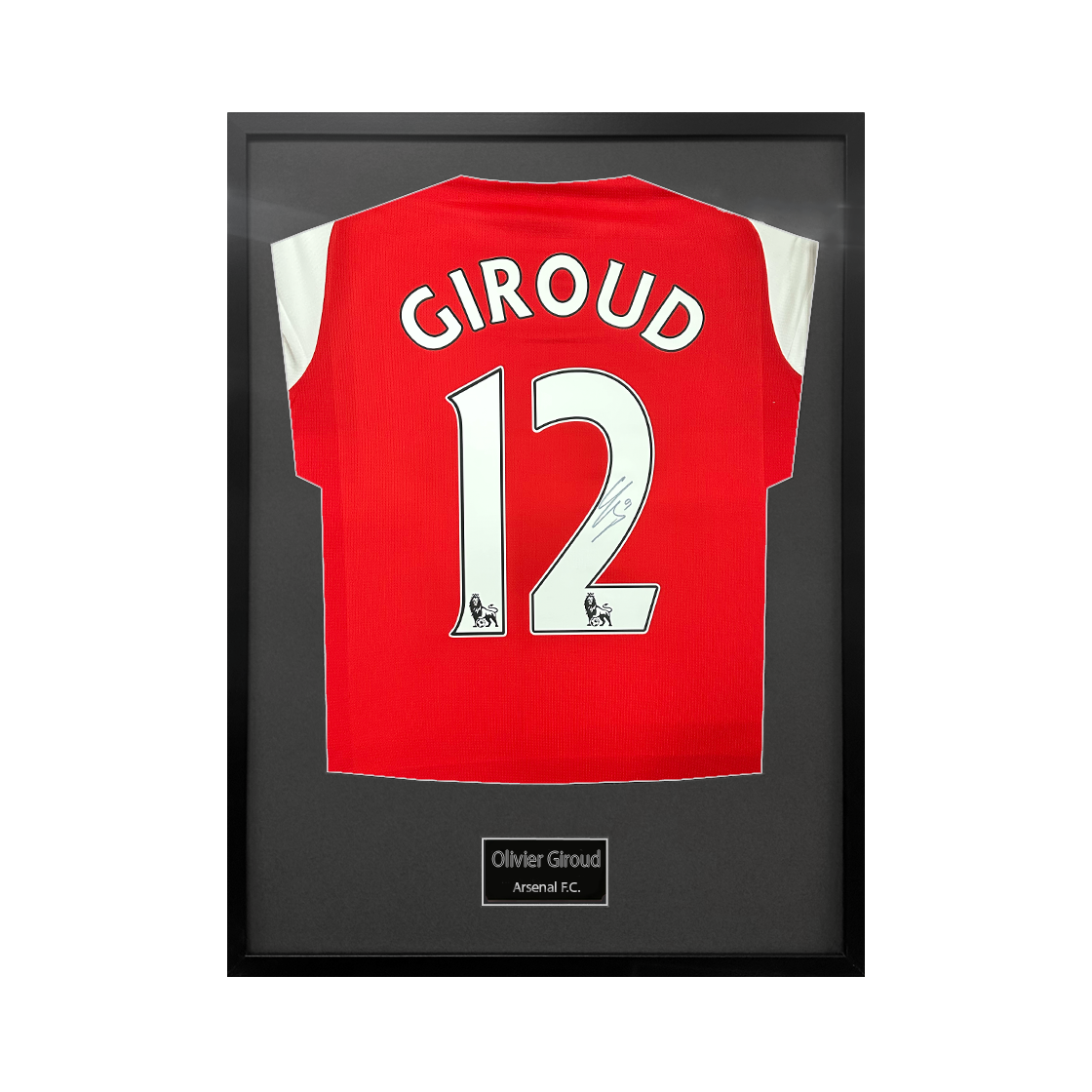 Olivier Giroud Signed Arsenal Standard Frame