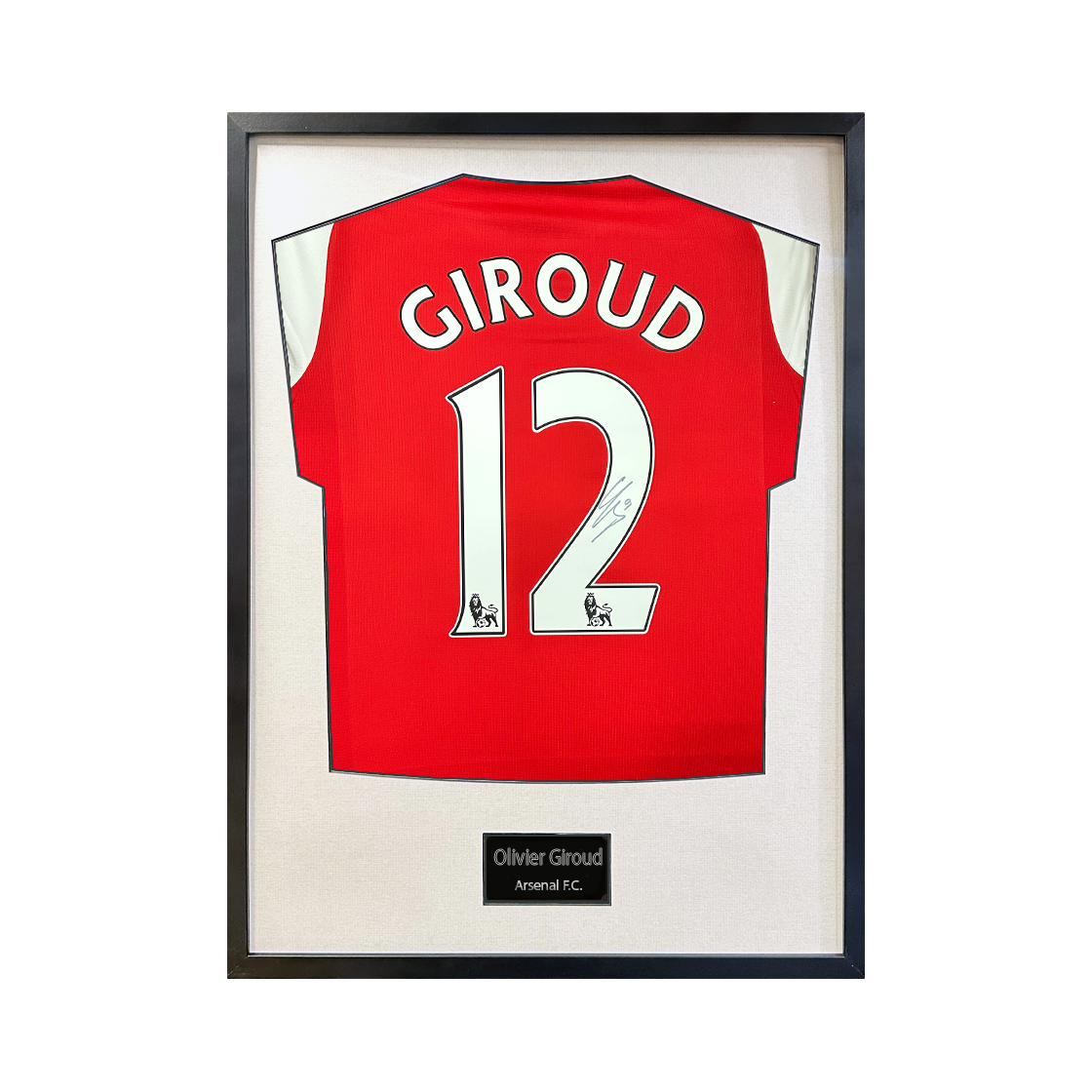 Olivier Giroud Signed Arsenal Standard Frame