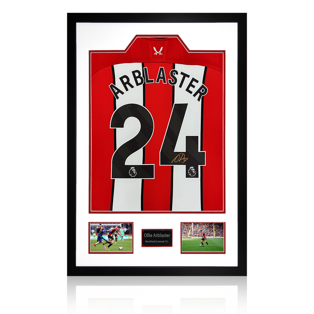 Ollie Arblaster Signed Sheffield United 23/24 Shirt Premium Frame