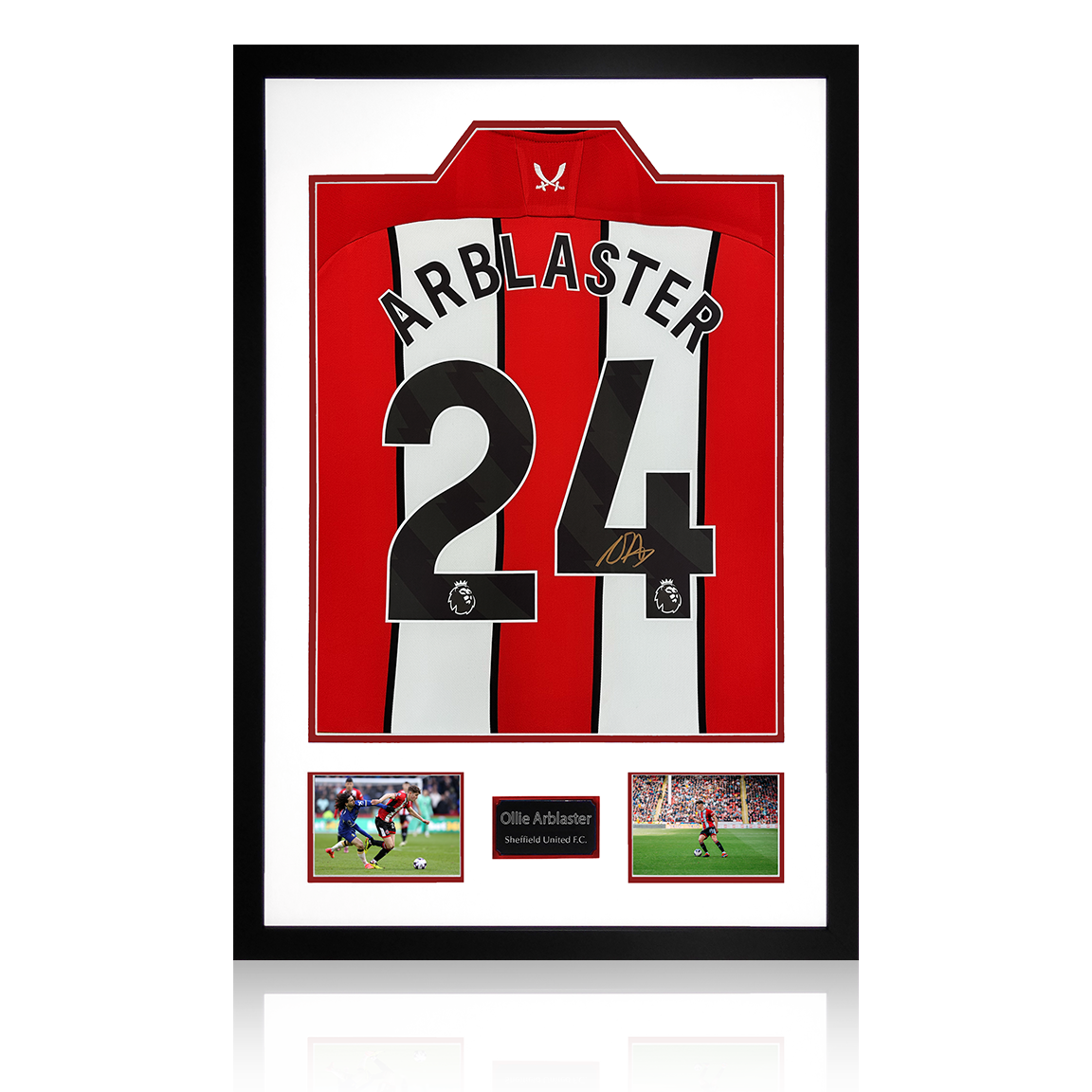 Ollie Arblaster Signed Sheffield United 23/24 Shirt Premium Frame