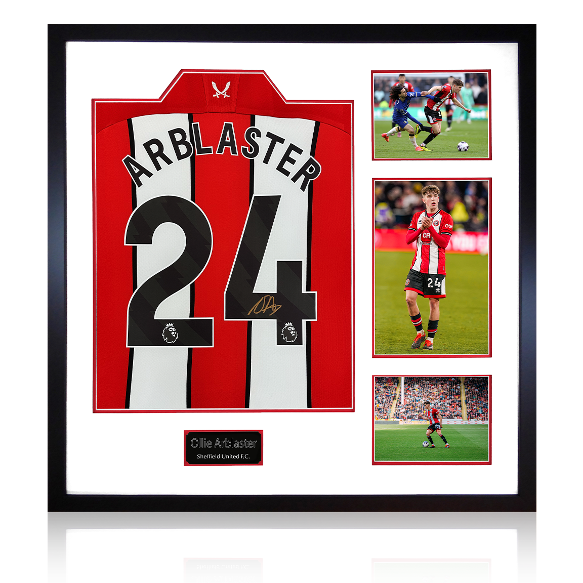 Ollie Arblaster Signed Sheffield United 23/24 Shirt Elite Frame