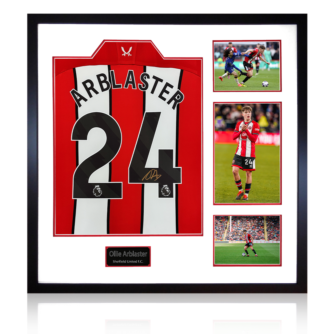 Ollie Arblaster Signed Sheffield United 23/24 Shirt Elite Frame