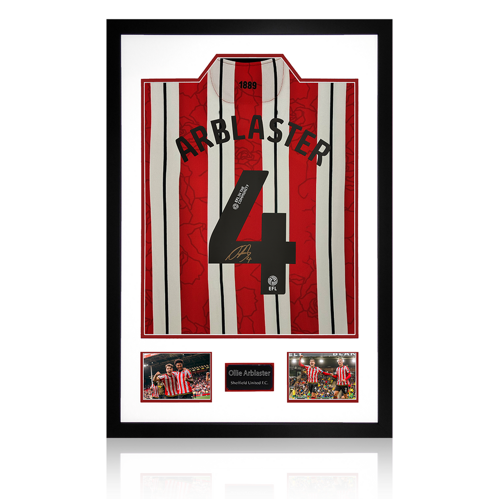 Ollie Arblaster Signed Sheffield United 24/25 Shirt Premium Frame