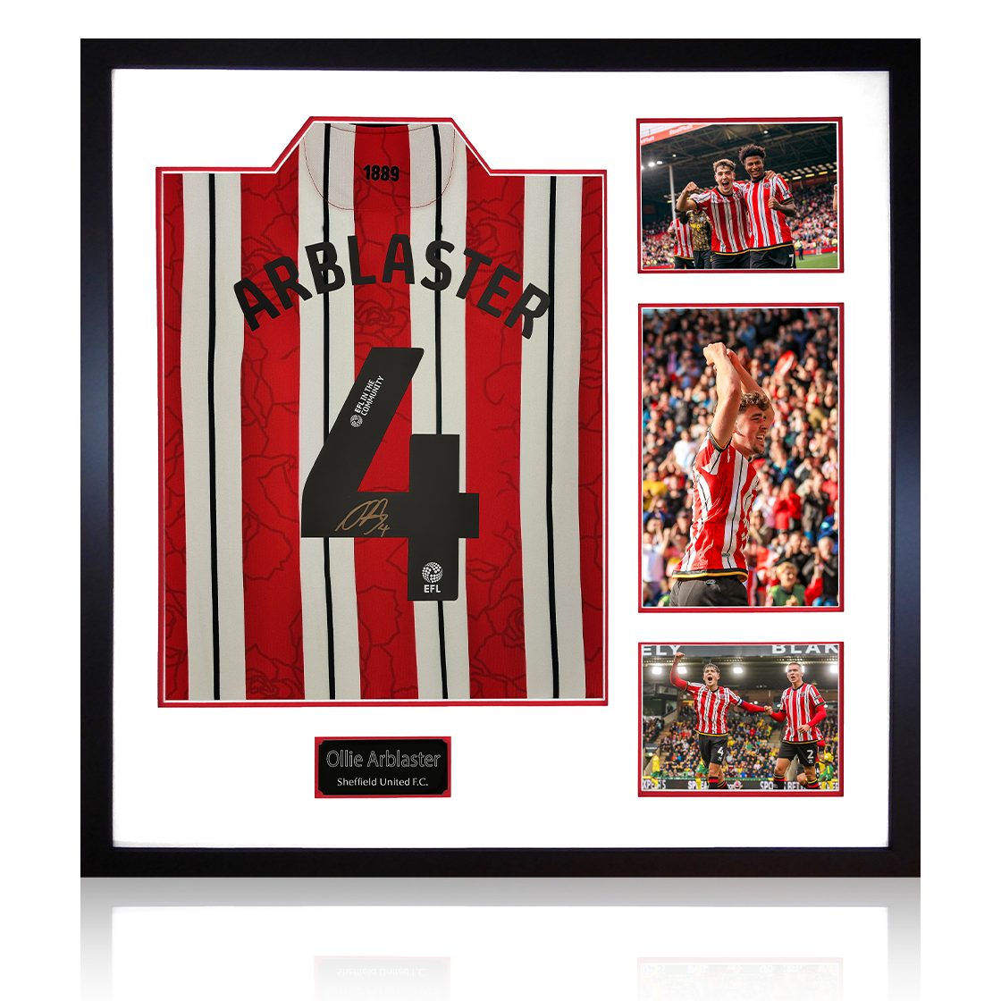 Ollie Arblaster Signed Sheffield United 24/25 Shirt Elite Frame The