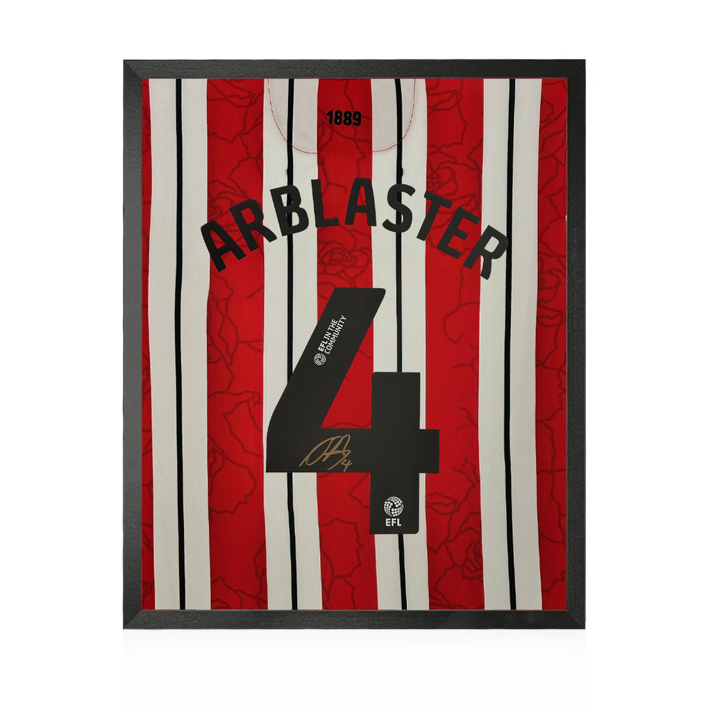 Ollie Arblaster Signed Sheffield United 24/25 Shirt Compact Frame