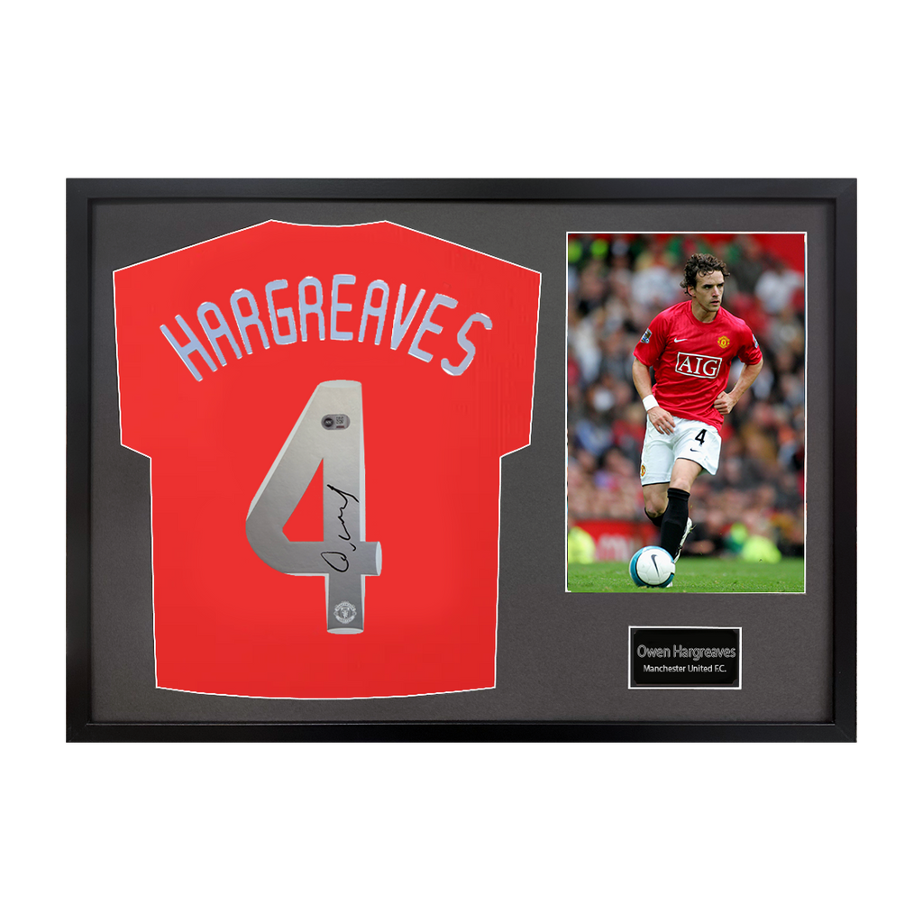 Owen Hargreaves Signed Manchester United Shirt Classic Frame (ACG Cert)