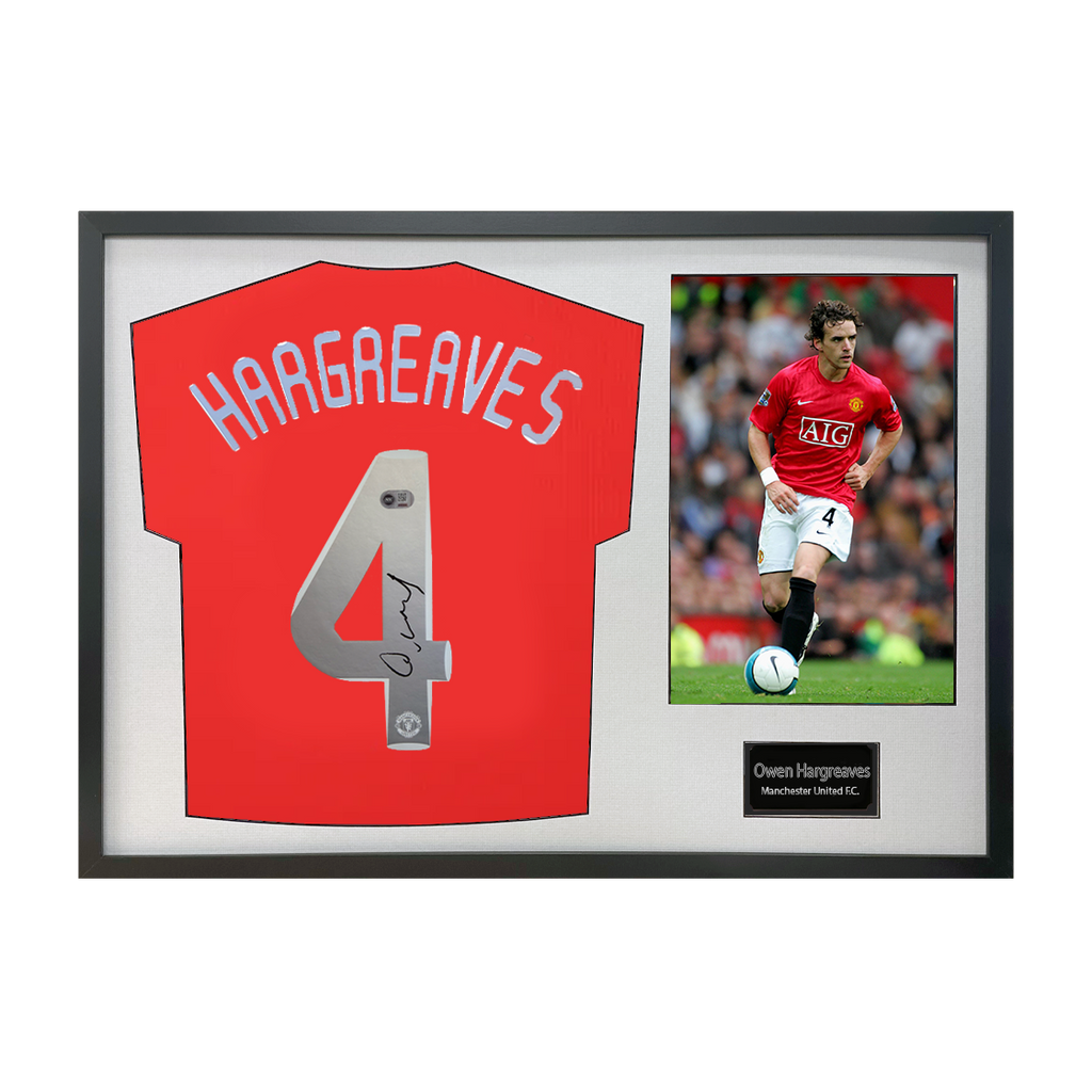 Owen Hargreaves Signed Manchester United Shirt Classic Frame (ACG Cert)
