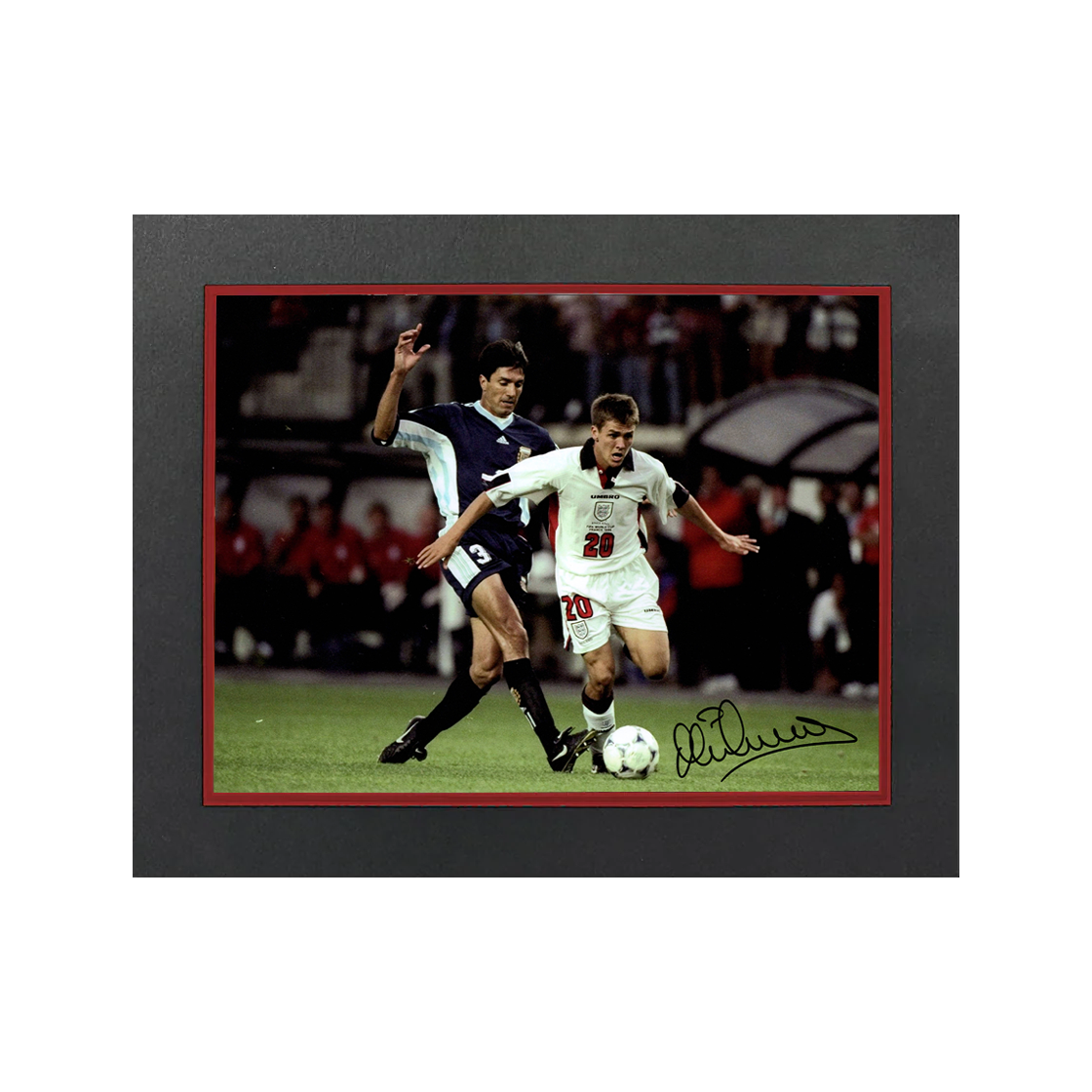 Michael Owen Signed England 16x12 Image Deluxe Mount