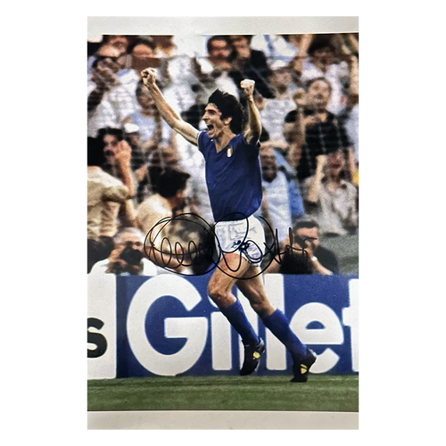 Paolo Rossi Signed Italy 12x8 Photo 8 – The Fan Cave Memorabilia
