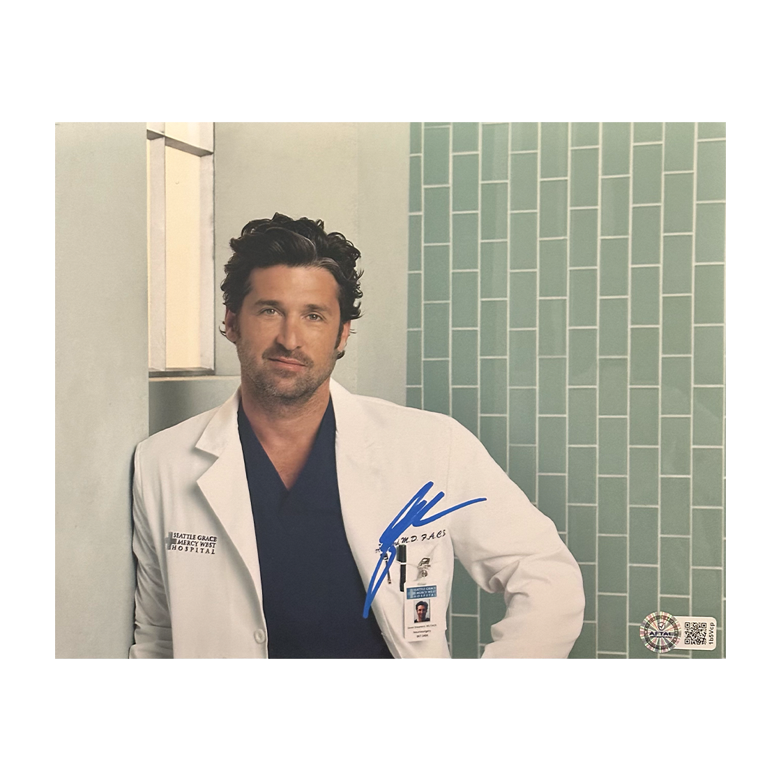 Patrick Dempsey Signed Grey's Anatomy 10x8 Image 1 (AFTAL Authenticated)