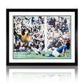 Pele Signed Brazil Goal Image Deluxe Mount Frame