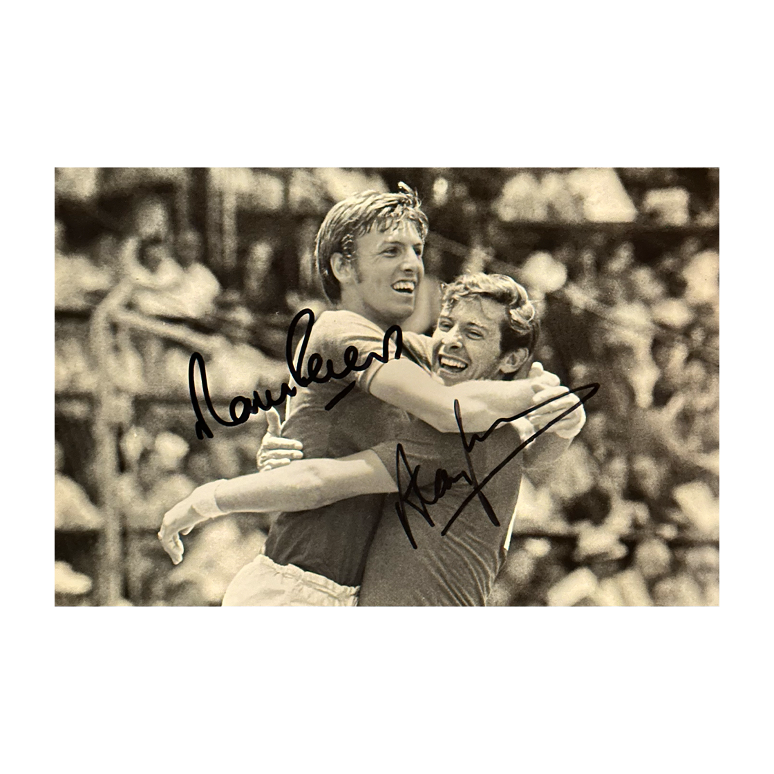 Martin Peters & Alan Mullery Signed England 12x8 Photo