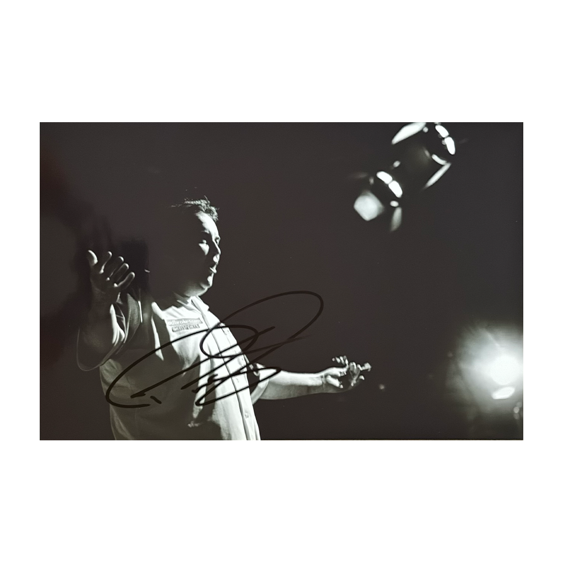 Phil Taylor Black and White 12x8