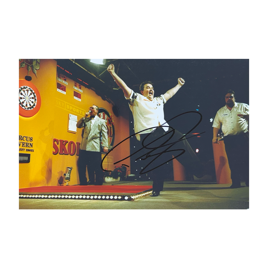 Phil Taylor White Shirt Celebration 12x8