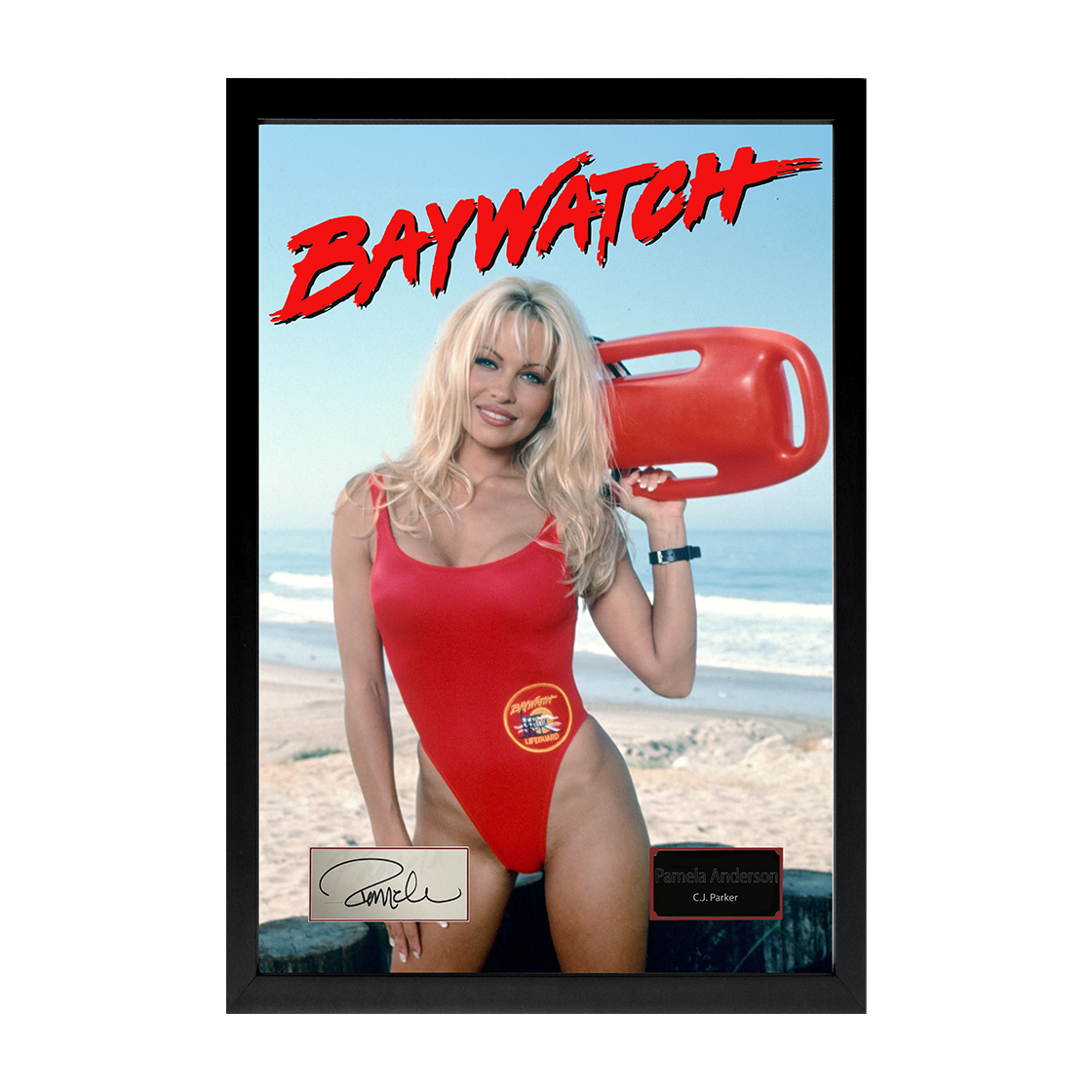 Pamela Anderson Signed Baywatch Cut Iconic Frame (ACG Cert)