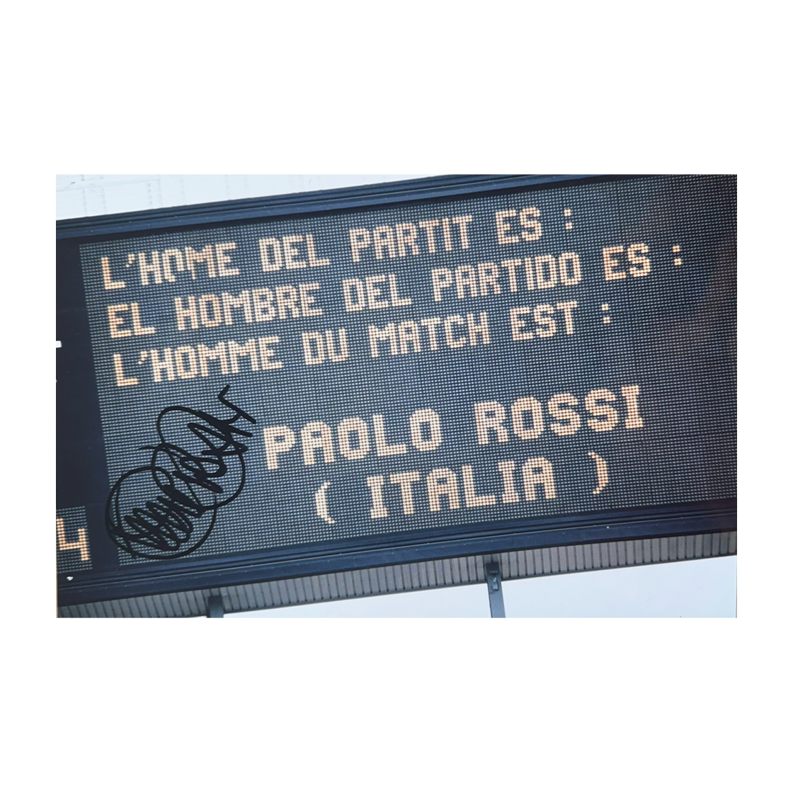 Paolo Rossi Signed European Cup Final 1985 12x8 Photo