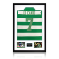 Paolo Di Canio Signed Celtic Shirt Premium Frame