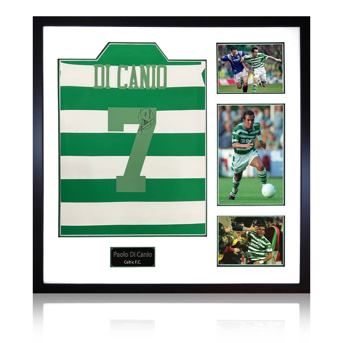 Paolo Di Canio Signed Celtic Shirt Elite Frame