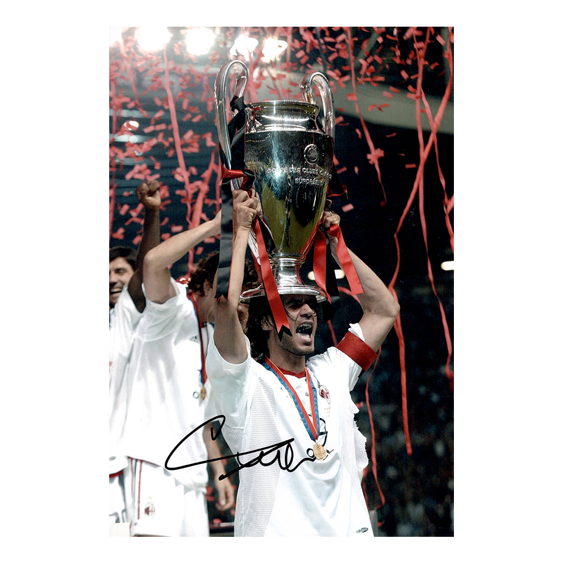 Paolo Maldini Signed AC Milan 12x8 Image