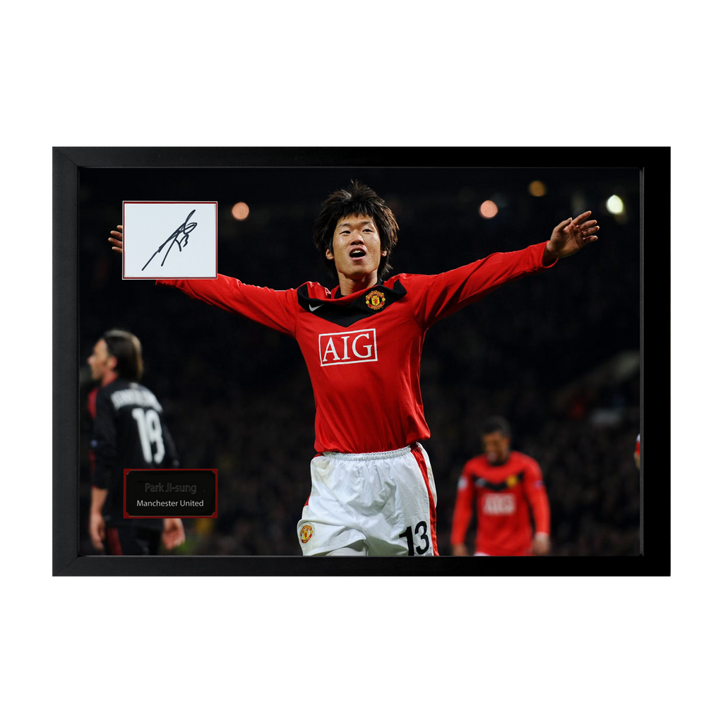 Park Ji-sung Signed Manchester United Cut Iconic Frame (ACG Cert)