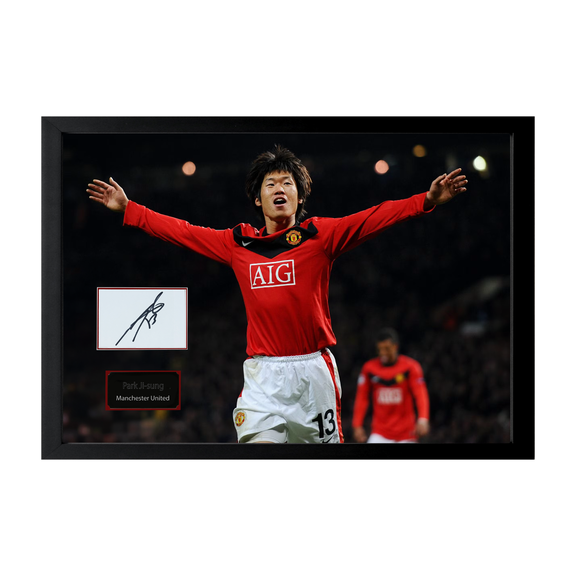 Park Ji-sung Signed Manchester United Cut Iconic Frame (ACG Cert)