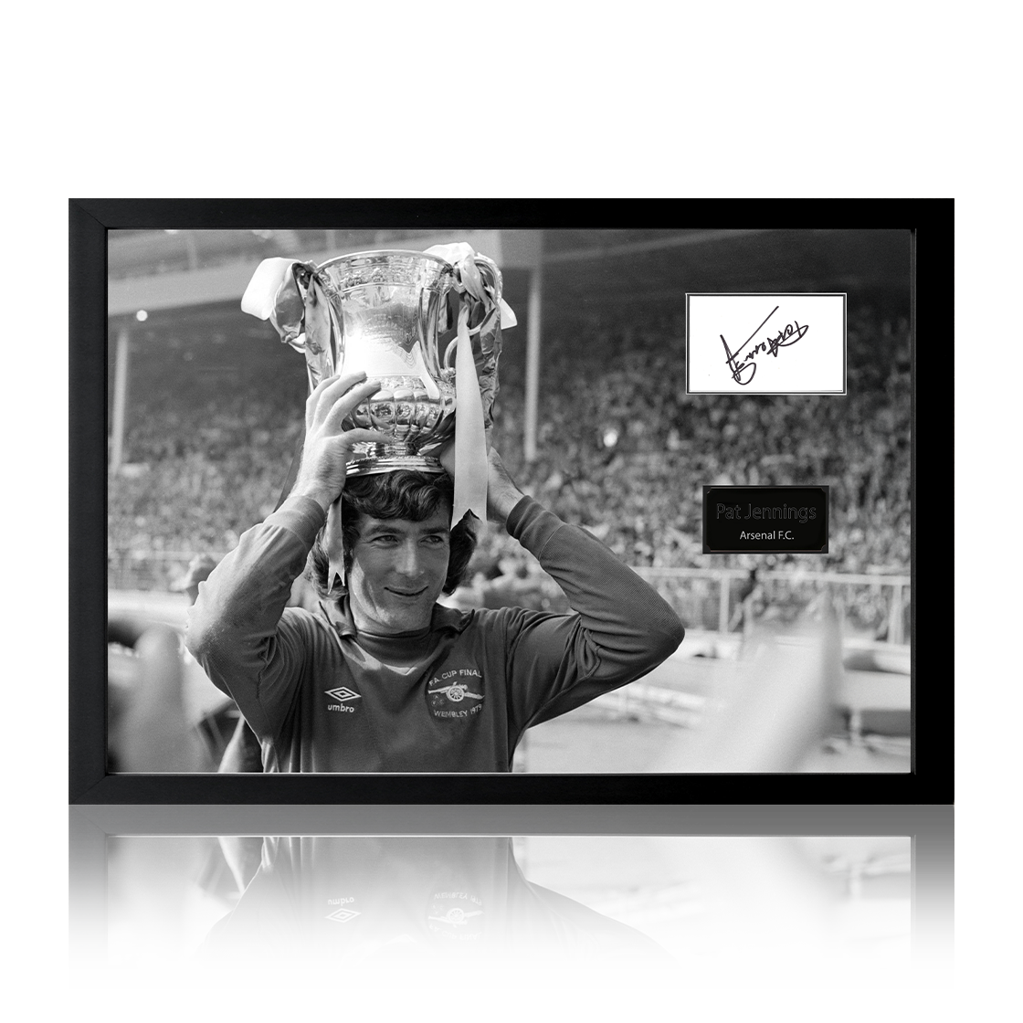 Pat Jennings Signed Arsenal Cut Iconic Frame