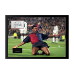 Patrick Kluivert Signed FC Barcelona Cut Iconic Frame (ACG Cert)