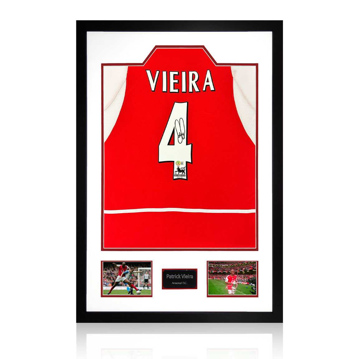 Patrick Vieira Signed Arsenal 02/03 Shirt Display (Beckett) The Fan Cave Memorabilia