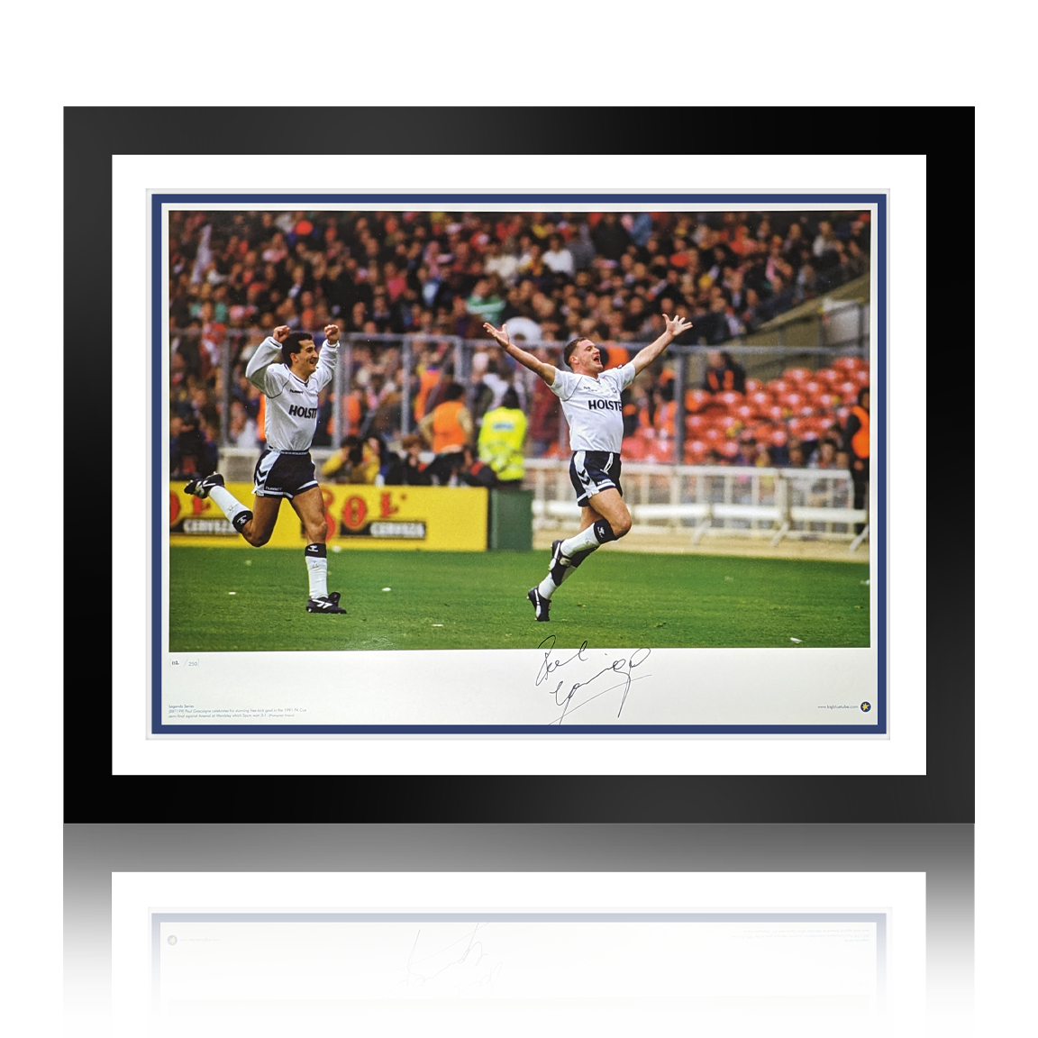 Paul Gascoigne Signed Tottenham Hotspur Display