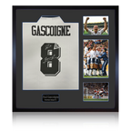 Paul Gascoigne Signed Tottenham Hotspur Shirt Elite Frame