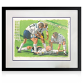 Paul Gascoigne Signed 'Dentist Chair' 48/70 Print Deluxe Mount Frame