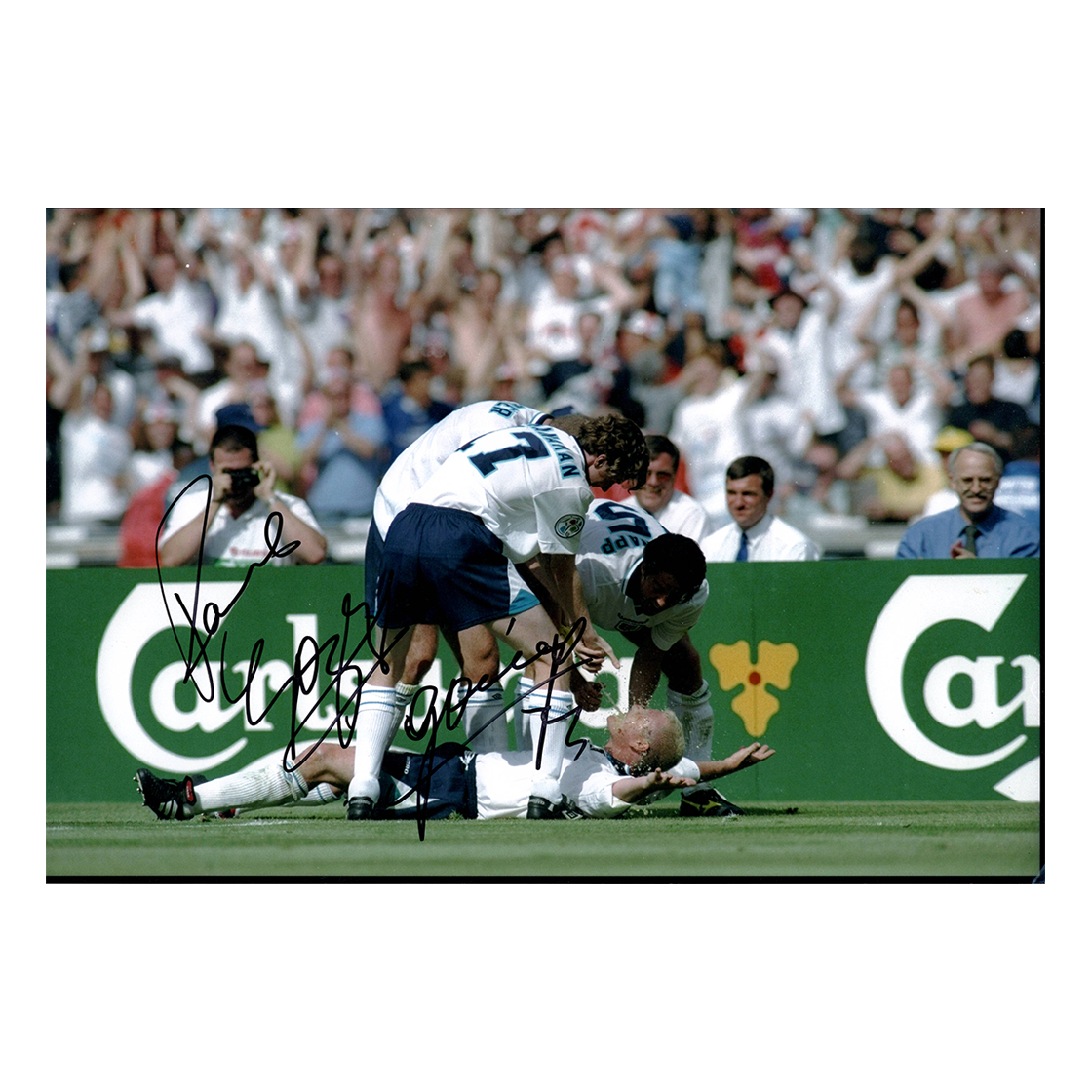 Paul Gascoigne Signed England 12x8 Image