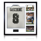 Paul Gascoigne Signed Tottenham Hotspur Shirt Elite Frame