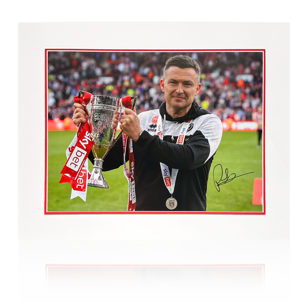 Paul Heckingbottom Sheffield United Promotion Signed Deluxe Mount