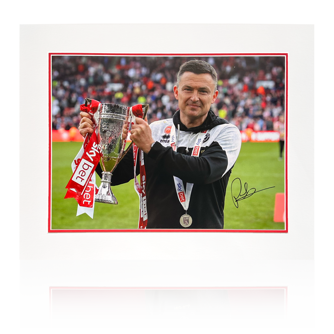 Paul Heckingbottom Sheffield United Promotion Signed Deluxe Mount