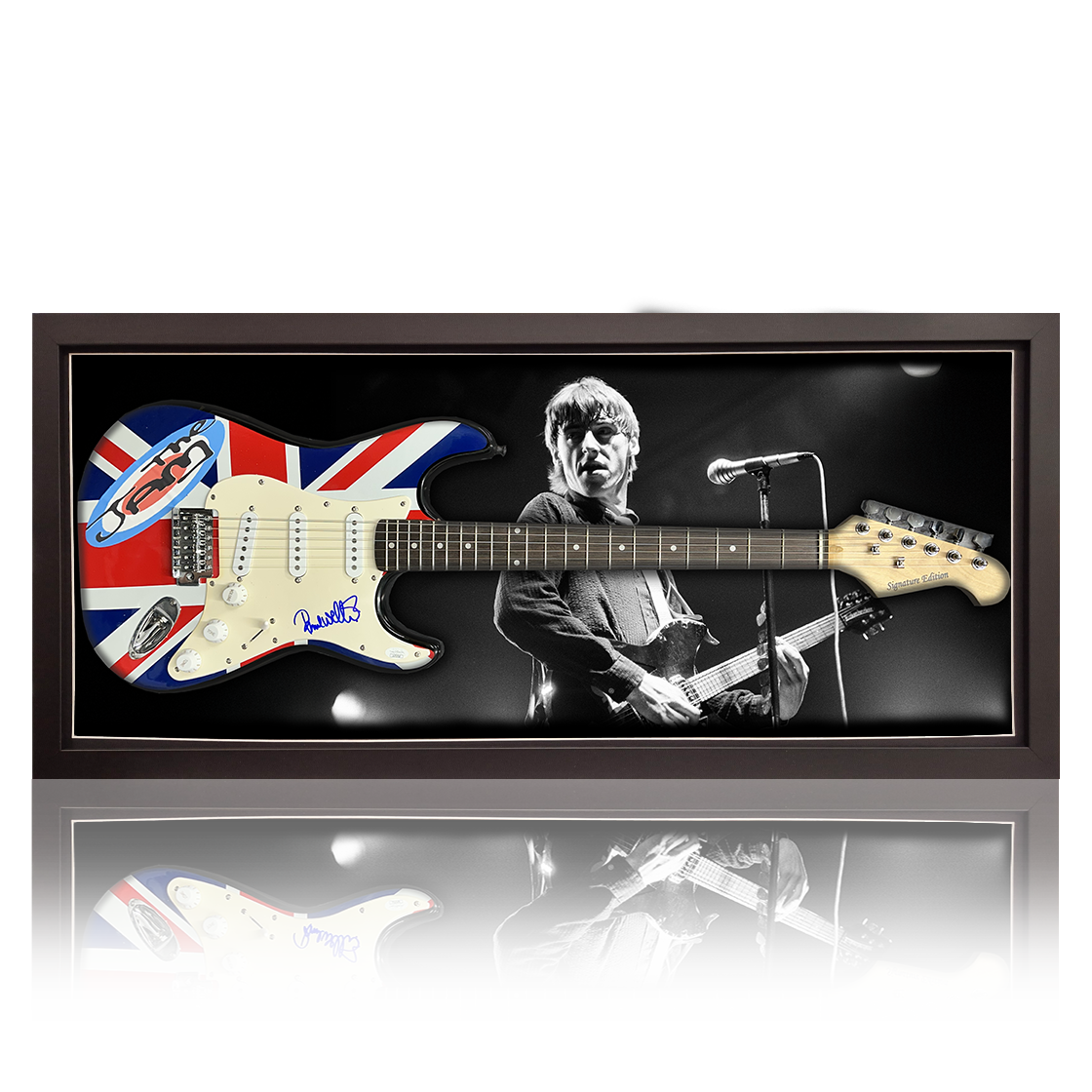 Paul Weller Signed Guitar Frame (AFTAL Authentication)