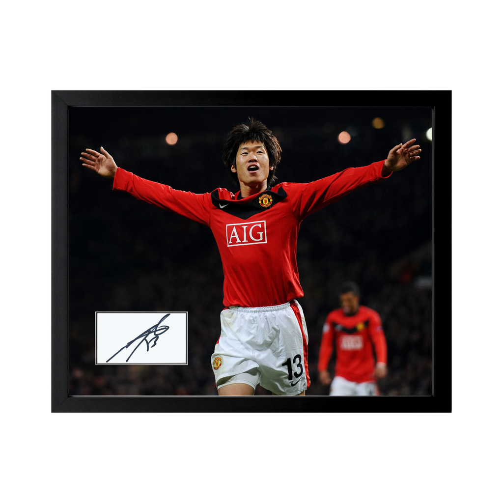 Park Ji-sung Signed Manchester United Cut Deluxe Mount Frame