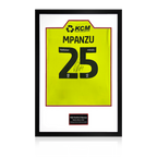 Pelly Ruddock Mpanzu Match-Worn & Signed Rotherham United Shirt Premium Frame