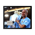 Pep Guardiola Signed Manchester City Cut Deluxe Mount Frame