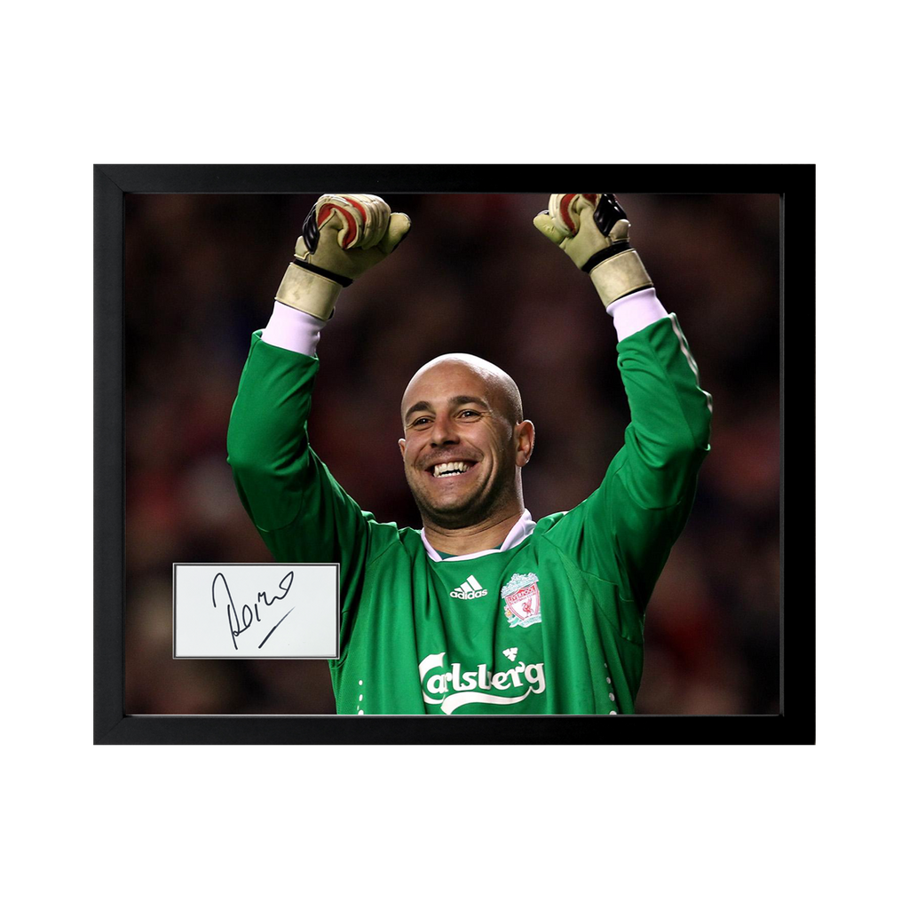 Pepe Reina Signed Liverpool Cut Deluxe Mount Frame