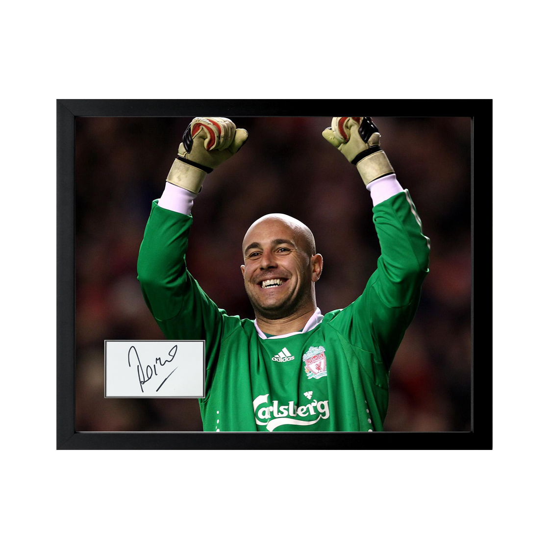 Pepe Reina Signed Liverpool Cut Deluxe Mount Frame