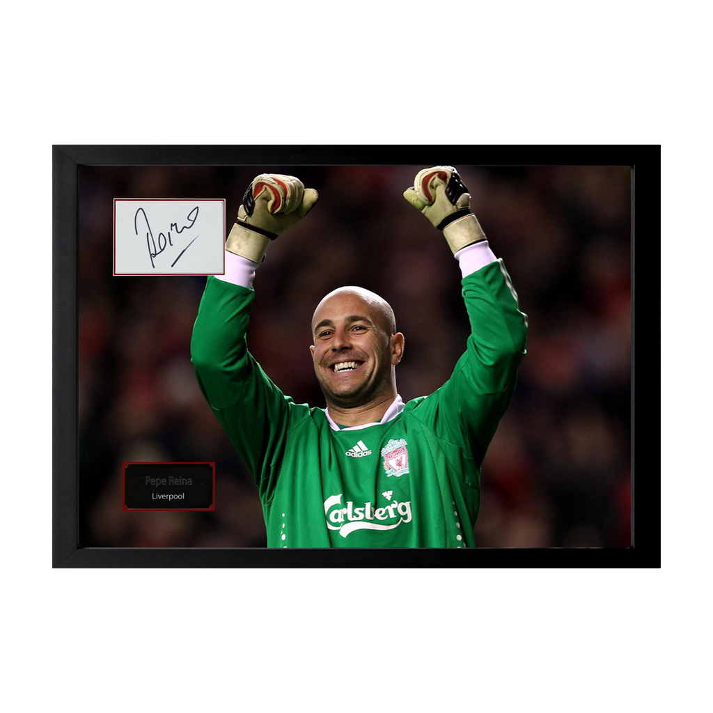 Pepe Reina Signed Liverpool Cut Iconic Frame (ACG Cert)