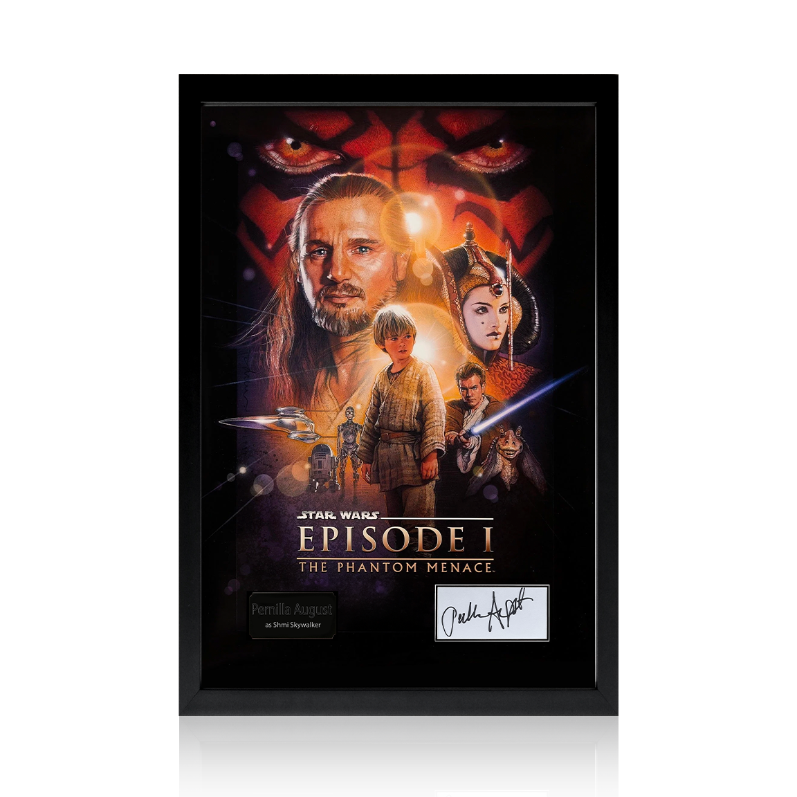 Pernilla August Signed Star Wars The Phantom Menace Iconic Frame (ACOA)