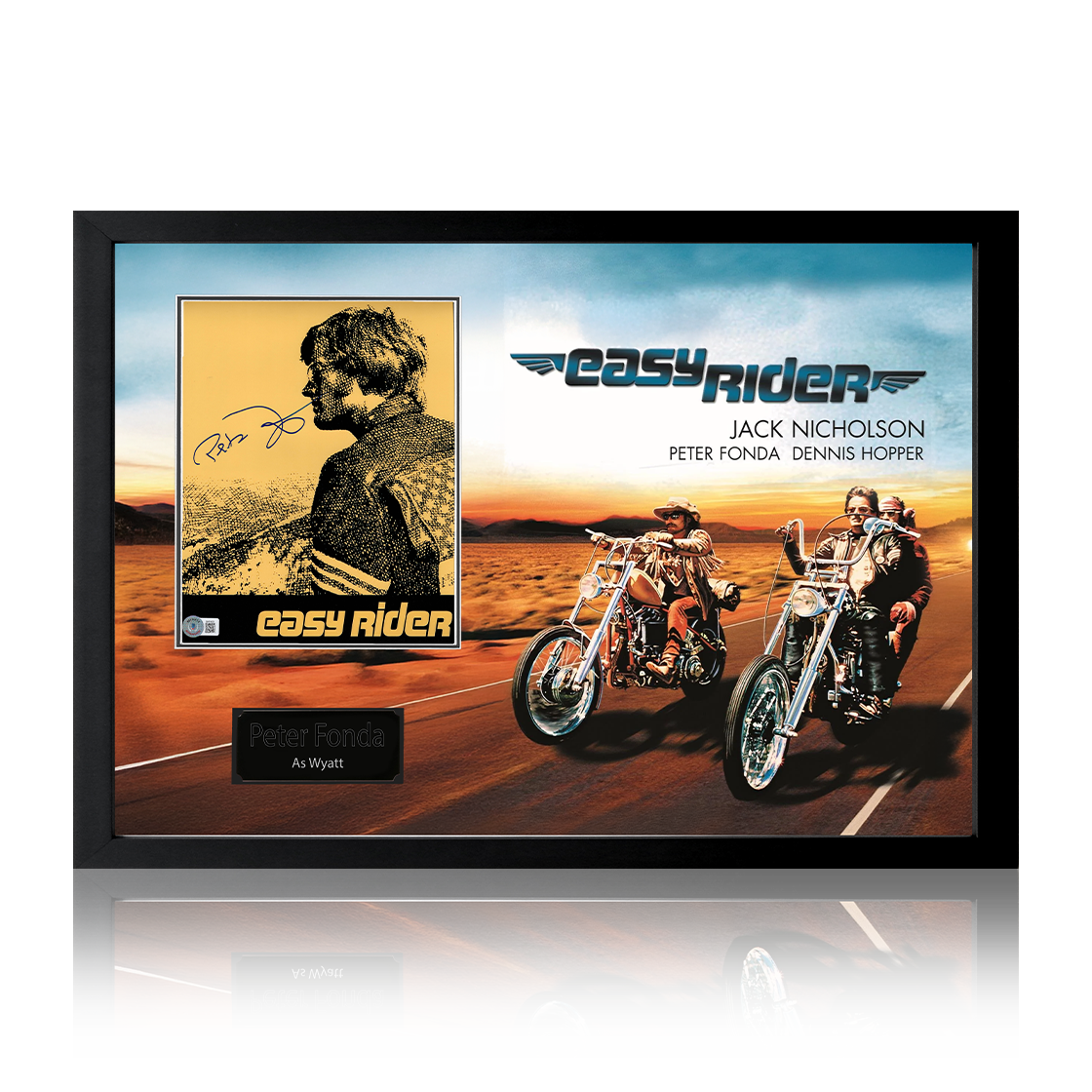 Peter Fonda Signed Easy Rider Image Iconic Frame (Beckett)